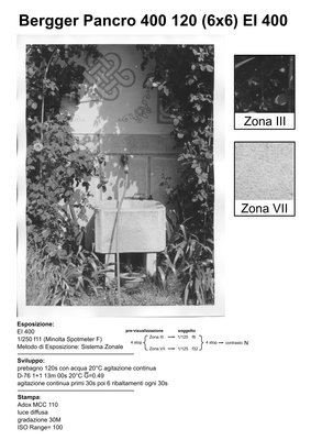 In questa immagine la Pancro 400 è stata esposta sulle ombre usando la sensibilità suggerita dal fabbricante (400 iso) e sviluppando per un contrasto del soggetto N. La stampa è stata esposta compensando la minore densità generale del negativo.